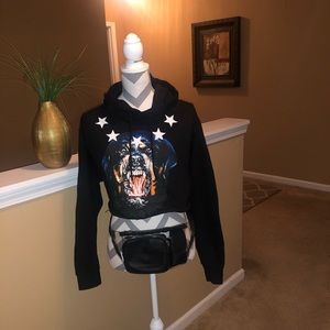 Fashion Nova Crop Top Hoodie Sz L